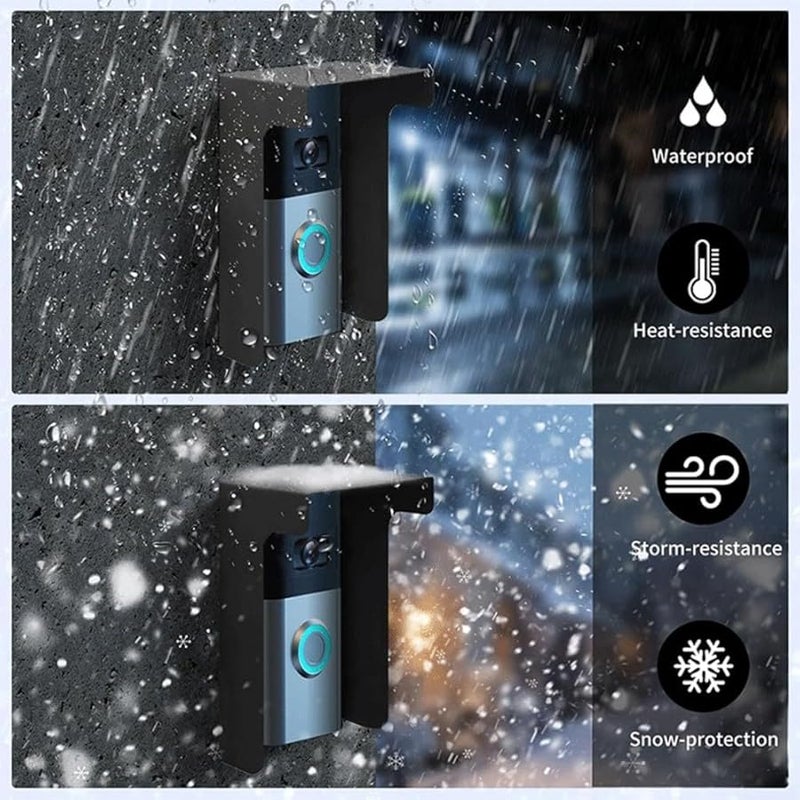 Heavy Duty Metal Rain Cover For Doorbells Waterproof Sun Protection Clear Video Durable - Image 5